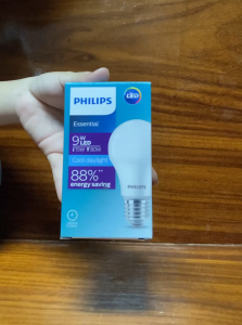 Philips หลอดไฟ LED Bulb 9W Essential ฟิลิป แพ็ค 2 หลอด