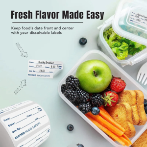 500Pcs/Roll Food Storage Stickers Expiration Date Label Date Content Label   Labels Sticker Storage Label    Dissolvable Labels for Food