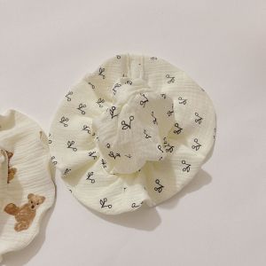 Korean Style Bear Cotton Gauze Dress Baby Girl Summer Clothes Comfortable Cute Dress Fashionable Skirt for 2 Years Old Baby