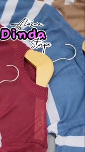 Ghaniya Clothing - Dinda Blaster Blouse - Atasan Blouse Wanita Motif Setrip