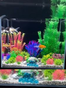 ต้นไม้พลาสติก อุปกรณ์ตู้ปลา ต้นไม้ปลอม ของตกแต่งตู้ปลา ต้นไม้ปลอมในตู้ปลา สวยงาม