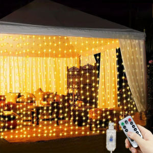 ผ้าม่านคริสต์มาสไฟ LED String 6 m/3 m/2 m/1 m ปลั๊ก USB 8 โหมดปาร์ตี้ไฟปีใหม่งานแต่งงานตกแต่งวันหยุดความงาม