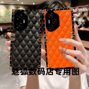 New Fashionable Electroplated Thickened Square Phone Case Full Edge Protection with Stylized Pattern for Honor 300 pro Ultra Protective Cover