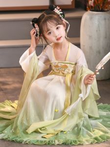 Elegant Traditional Chinese Style Girls Dress Fairy Tale Princess Costume Childrens Ancient Fashion Girl Wind Hanfu Dress