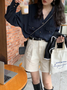 Casual Chiffon Long Sleeve Womens Shirt Spring Summer Korean Style Loose Batwing Sleeve Ironless Suit Collar Fashionable Top