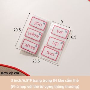 Sổ Sưu Tập Thẻ Trẻ Em Dung Lượng Lớn Trong Suốt