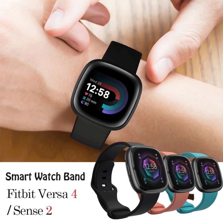 Colorful Bracelet Wrist Strap Fitbit Versa Smart Watch Original Band  Fitbit Sense Sport Soft Silicone Straps Fitbit Versa4 Waterproof band 