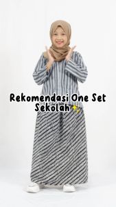 ANANTA Setelan Kebaya Lurik Anak Remaja 1-13 Thn Baju Kebaya Anak Modern Masa Kini Seragam Sekolah SD SMP