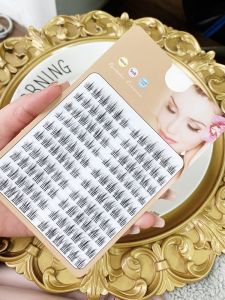 Ultra Natural Dense Single Cluster False Eyelashes 10 Rows 120 Clusters Easy to Use Plastic Transparent Stem Artificial Fiber