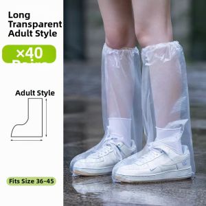 PISSA | Waterproof Slip-Resistant Clear Thickened Abrasion-Resistant Disposable Shoe Covers