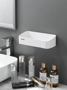 [Local Seller] Nordic Bathroom Shelf Accessories Organizer Toiletries Drain Rack Wall Mounted No-Drilling Kitchen Toilet Storage Shelf
