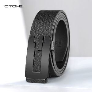 OTOHE Men Belts Real Cowhide Leather Belts Automatic Buckle Belt for Men Original Leather Men’s Waist Belts Nonporous Casual Business Belt Jeans Belt for Men