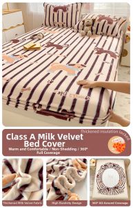 Nanjiren | Winter Thickened Milk Coral Fleece Cartoon Children Bed Sheet Cover