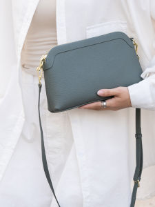 SIFULUN | Double Zipper Large Capacity Crossbody Bag Genuine Leather