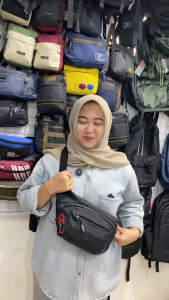 Tas Waistbag Pria PEGE Borra Slingbag Bahu Tas Pinggang Pria Wateroroof - PG 9101