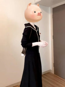 Elegant Black Long Dress Set Autumn Winter Womens Fashion High Waist A-Line Skirt Standard Fit Long Sleeve Boat Neck Dress