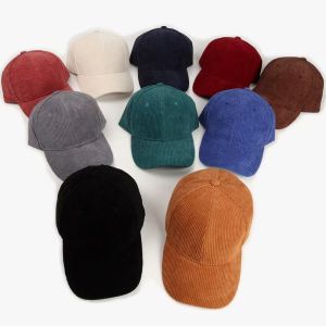 New Corduroy baseball cap autumn and winter warm duckbill cap multi colored mens and womens fashionable sun shading hip-hop