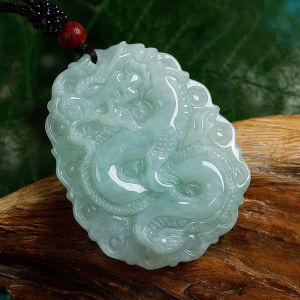 Myanmar Emerald Pendant Waxy Natural a Cargo Jade Jade Pendant Jade Mens Large Dragon Brand Pendant Necklace