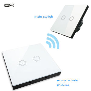1/2/3 Gang 433mhz Wall Light Touch Switch 433 Mhz Switch Wireless RF433 Sensor Stick Remote Touch Switch EU Standard No Neutral