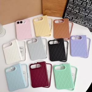 szhaiyu | Magnetic Leather with Tempered Glass Phone Case for IPhone Duo 18 Fold Shockproof for Magsafe Hinge Protection Cover