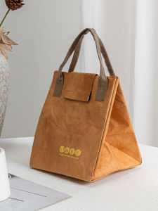 กระเป๋าใส่กล่องข้าวมื้อเช้าแบบย้อนยุคสไตล์อเมริกัน Luca Alberto ผ้าพันธุกรรมดูดซับน้ำหนักเบาสำหรับใช้ในครัวเรือน