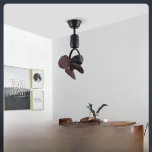 Mini Portable Reversible Wall-Mounted Ceiling Fan for Restaurant Kitchen Bar Large Airflow Small Oscillating Fan Pavilion