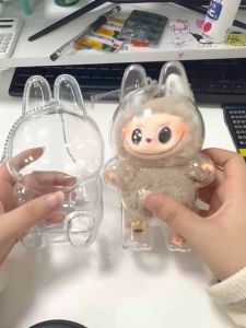 Mumystation Transparent Labubu Cover Labubu V2/V1 Protective Acrylic Case Waterproof Labubu Storage Box labubu保护套