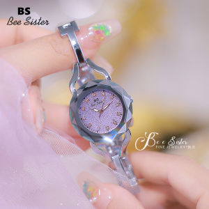 【Promote sales】BS Bee Sister 1565 Fashion Womens Watches Stainless Steel Alloy Strap Quartz Waterproof Casual Watches Elegant Full Diamond Rhinestone Starry Sky Luxury Ladies Wristwatches