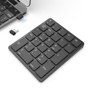 JOMAA | 2.4GHz Financial Accounting Number Keyboard Numeric Keypad Rechargeable Wireless Keyboard Digital for Laptop Computer
