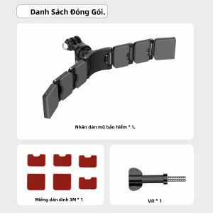 Có Thể Gập Lại Cằm Trước Gắn Phụ Kiện Cho GoPro Hero 12/11/10/9/8/7 Yi 4K Insta360 Camera Mũ Bảo Hiểm Cằm Gắn Camera Hành Động Hỗ Trợ