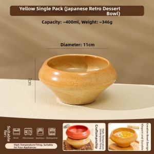 Aesthetic Retro Ceramic Rice Bowl