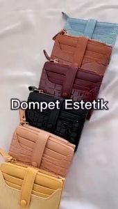 Dompet Wanita Silvania Wallet Model Lipat Warna Pastel Glossy Slot Kartu Banyak Ada Tempat Koin