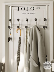 Double Row Iron Art Clothes Hook behind Door JOJOS L PD.shun Smooth Surface No Drilling Required for Furniture Use