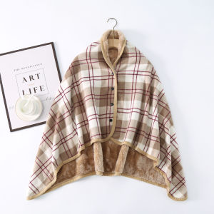 ผ้าคลุมไหล่ผ้าขนแกะทรงกลมแบบสวมหัวสำหรับนักเรียน ผ้าคลุมไหล่สำหรับทำงานในออฟฟิศ ผ้าคลุมไหล่สำหรับใช้ในห้องอ่านหนังสือเพื่อการศึกษา