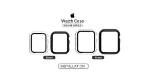 Matte PC Watch Case+Tempered Glass for Apple Watch 40/41/42/44/45/46mm Series11 10 987 6SE 54 Full Cover Shockproof Anti-Scratch
