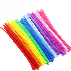 200PCS Chenille Stems Toys DIY Strips Twist Bar Anvil Wire Craft Pipe Creative Hobby Children Plush Stick Chenille Sticks