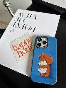 Blue Pillow Dog Filin Two-In-One Apple 16Promax Phone Case Artistic iPhone 15Pro Protective Cover Female 14Pro New Model 13Pro Niche 1211P13X
