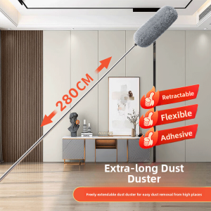 Extendable Feather Duster 78cm to 2 Meters 8 for Home Use Roof High Places Dust Cleaning round Head Microfiber Reusable