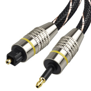 xiede | Mini Toslink to Toslink Cable 3.5mm Digital Sound SPDIF Optical Audio Adapter for TV Box Soundbar - Optical out Converter