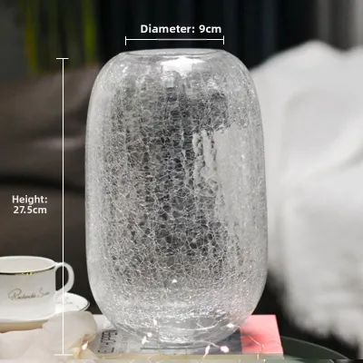 TONGGUMO | Luxury Large Crystal Ice Floral Glass Vase