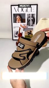 Sandal Slop Pria Terbaru Kode G-01 Nyaman Dan Milenial Upper Kulit Sintetis