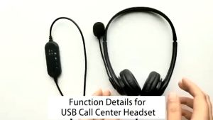 USB Headset Noise Cancellation 3.5MM & USB Call Center Headphone With Microphone Mic For Computer
