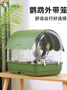 Luxury Villa Acrylic Parrot Cage Transparent Portable Outer Cage Peacock BlueHen Cosette Universal Pet Coarse WithEscape Design