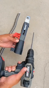 อะแดปเตอร์ปืนยิงตะปูโซ่ โซ่สกรูอัตโนมัติ โซ่อะแดปเตอร์สำหรับสว่านไฟฟ้า อัตโนมัติสกรูแหลมหัวเจาะโซ่สกรู เข้ากันได้กับ อะแดปเตอร์ปืนยิงตะปูโซ่ ผนังกั้นห้อง