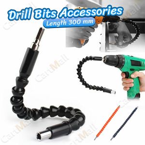 Snake Drill Bit Screw Driver Extender Universal Snake Flexible Hose Shaft Connection Soft Extension Black Orange 300mm