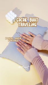 Bantal Angin Kepala Kecil Tiup Inflatable Pillow Bantal Tiup Travel Pillow Premium