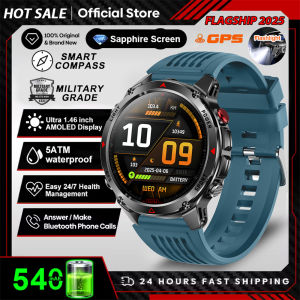 2026 New T-Rex 3 Ultra Military Dual-band GPS Smart Watch 5ATM&IP69K Compass Altimeter AMOLED Flashlight Durable AGPS Smartwatch