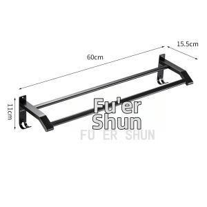 Stainless Steel Bathroom Towel Rack Shelf Paper Holder Drilling Free