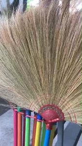 ไม้กวาดดอกหญ้าด้ามพลาสติก 5ด้าม