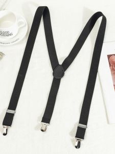 Mens Suit Pants Elastic Strap Suspenders Adult British Style Fashionable Elderly Mens Casual Waist Belts Suspenders
